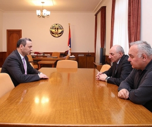 Armenia's Security Council Secretary and Artsakh President Discuss Coronavirus Situation