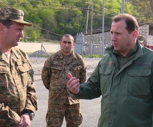 Armenian Defense Minister Visits Artsakh Military Posts