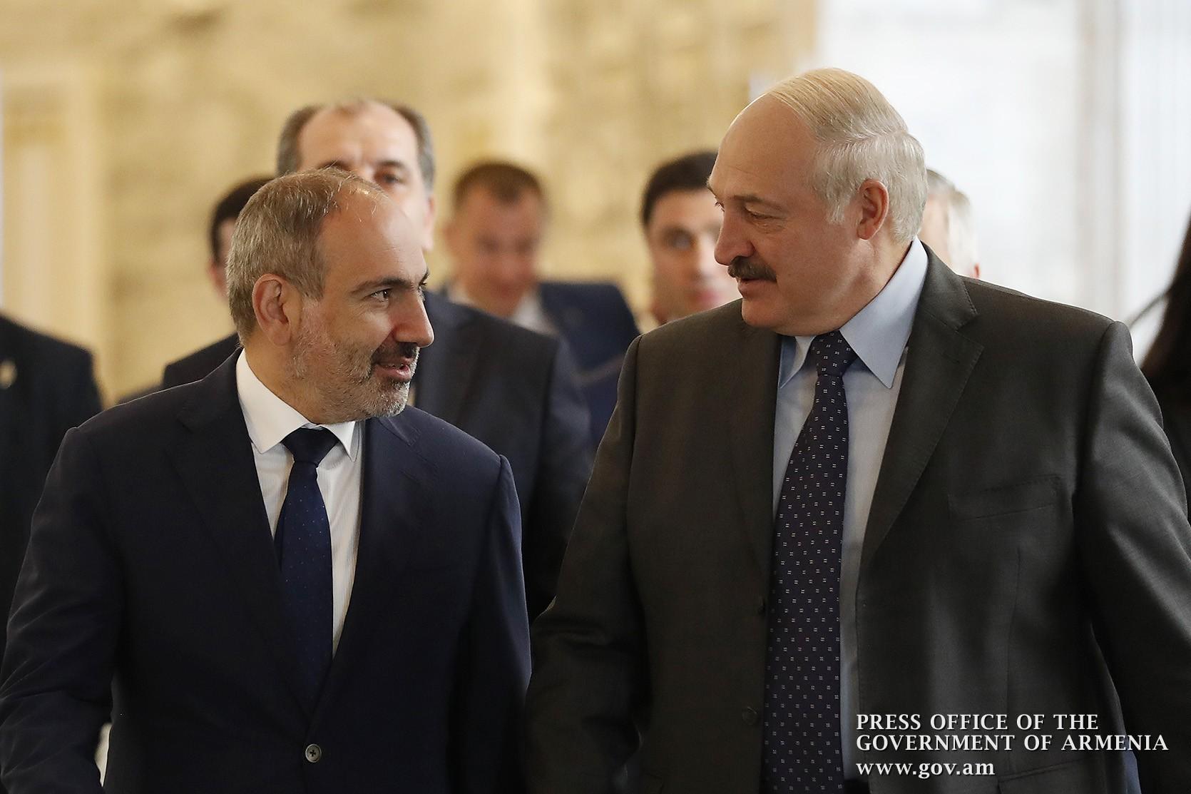 В Минске состоялась встреча премьер-министра Никола Пашиняна и президента Беларуси Александра Лукашенко