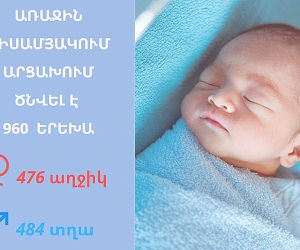 2020թ. առաջին կիսամյակի ընթացքում Արցախում ծնվել է 977 երեխա