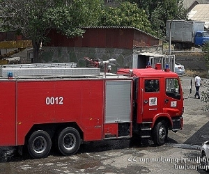 Հրդեհ Արցախի պողոտայում․ նախարար Ցոլակյանը դեպքի վայր է ժամանել