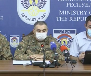 Press Conference of Artsakh Defense Army Deputy Commander Artur Sargsyan