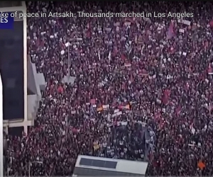 “В защиту мира в Арцахе”: в Лос-Анджелесе прошел многотысячный марш