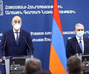 Armenian, Greek FMs Hold Joint Press Conference in Yerevan