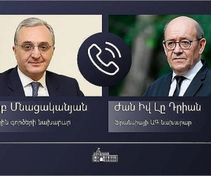 Armenian, French Foreign Ministers Stress Need for Immediate Implementation of Karabakh Ceasefire