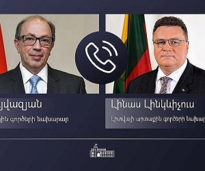 Նախարար Արա Այվազյանը հեռախոսազրույց է ունեցել Լիտվայի արտգործնախարար Լինաս Լինկևիչուսի հետ
