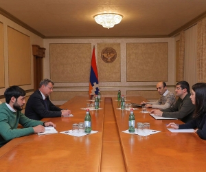Արցախի նախագահն ընդունել է Կարմիր Խաչի միջազգային կոմիտեի առաքելության բարձրաստիճան ներկայացուցիչ Պասկալ Հունտին