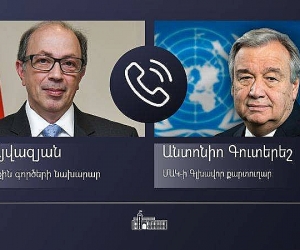 Armenian Foreign Minister, UN Secretary-General Discuss Humanitarian Crisis in Artsakh