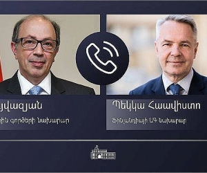 ԱԳ նախարար Արա Այվազյանի հեռախոսազրույցը Ֆինլանդիայի ԱԳ նախարար Պեկկա Հաավիստոյի հետ