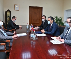 Արման Թաթոյանը Հայաստանում Գերմանիայի դեսպանի հետ հանդիպմանը ներկայացրել է Ադրբեջանում պահվող հայ գերիների վերադարձին առնչվող հարցեր