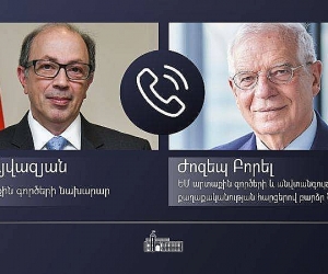 ԱԳ նախարար Արա Այվազյանը հեռախոսազրույց է ունեցել ԵՄ բարձր ներկայացուցիչ Ժոզեպ Բորելի հետ