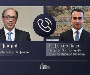 Արա Այվազյանը հեռախոսազրույցներ է ունեցել Իտալիայի արտգործնախարարի հետ