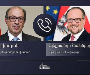 Արա Այվազյանը հեռախոսազրույց է ունեցել Ավստրիայի արտգործնախարարի հետ