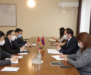 Նախարար Սուրեն Պապիկյանն ընդունել է Չինաստանի նորանշանակ դեսպանին