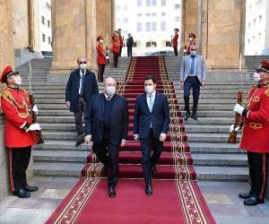 Armenian President Pays Official Visit to Georgia; Meets with Parliament Speaker Talakvadze