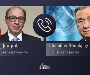 Armenian Foreign Minister, UN Secretary-General Discuss Protection of Cultural Sites in Artsakh