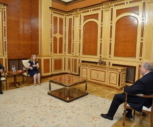 Sarkissian, MEP Nathalie Loiseau Meet in Yerevan