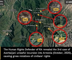 Защитник прав человека Аремнии установил 3-й случай незаконного азербаийджанского вторжения