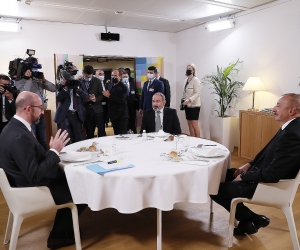 Brussels: Pashinyan, Aliyev, EU Council President Meet