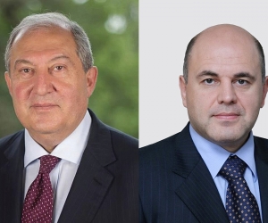 Արմեն Սարգսյանին Ամանորի և Սուրբ ծննդյան տոների առթիվ շնորհավորել է Ռուսաստանի վարչապետ Միշուստինը