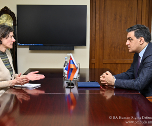 Armenian HRD, CoE Rep Discuss Human Rights