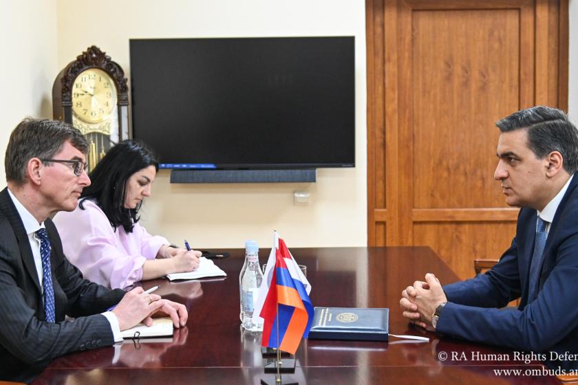 Armenian HRD, Dutch Ambassador Discuss Human Rights