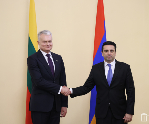 Ալեն Սիմոնյանն ընդունել է Լիտվայի Հանրապետության նախագահի գլխավորած պատվիրակությանը
