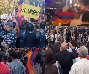 Diaspora Armenians Rally Against Azerbaijani Aggression