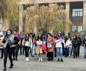 College Students in Armenia Demand Government Action on Lachin Corridor