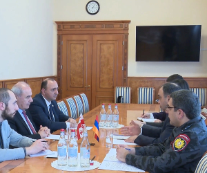 Ներքին գործերի նախարար Վահե Ղազարյանն ընդունել է Հայաստանում Վրաստանի դեսպանին