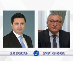Ալեն Սիմոնյանը հեռախոսազրույց է ունեցել Արցախի ԱԺ նախագահ Արթուր Թովմասյանի հետ