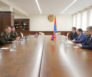 Armenian Defense Minister, U.S. Military Attaché Meet