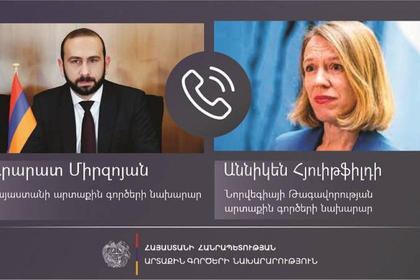 Հայաստանի և Նորվեգիայի ԱԳ նախարարները հեռախոսազրույց են ունեցել