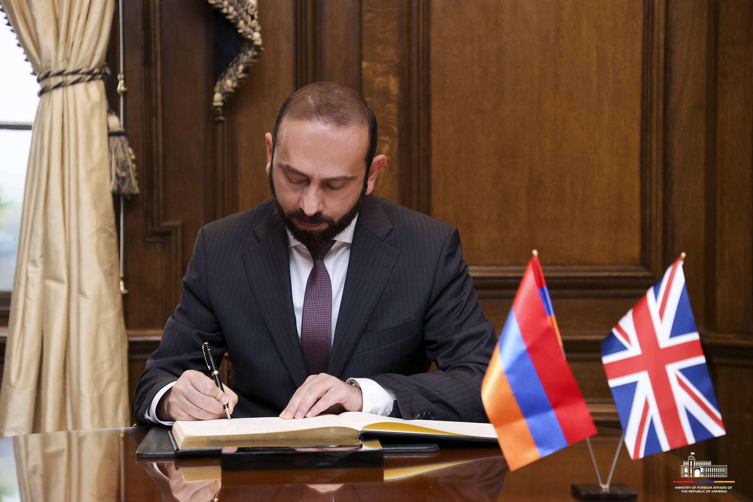Armenia, UK Launch &quot;Strategic Dialogue&quot; Focusing on Governance, Economic, Defense Cooperation