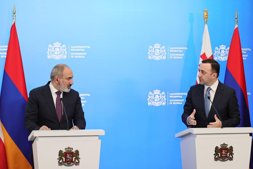 Никол Пашинян и Ираклий Гарибашвили подвели итоги заседания межправительственной комиссии