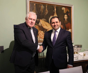 Սուրեն Պապիկյանը հանդիպել է Լիտվայի ազգային պաշտպանության նախարարի հետ
