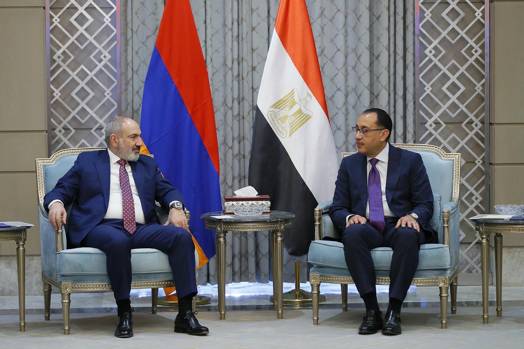 Никол Пашинян и Мустафа Мадбули обсудили вопросы торгово-экономического сотрудничества Армения-Египет