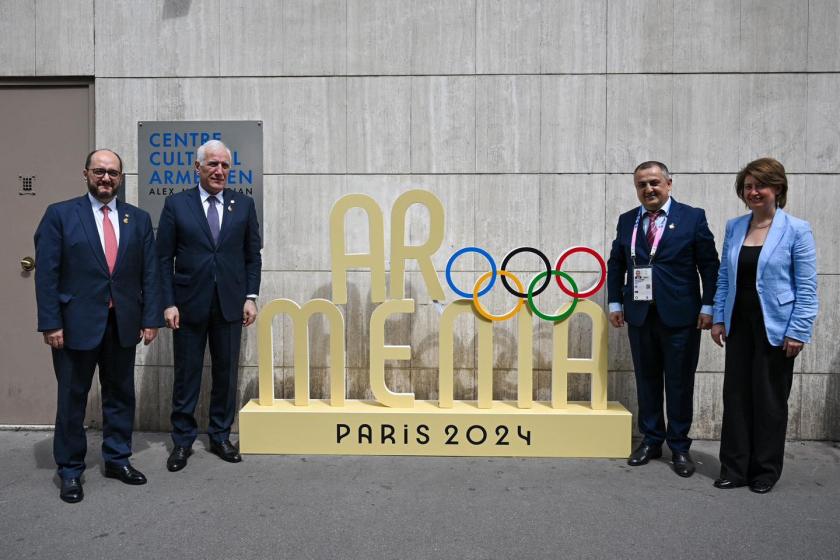 Armenian President Opens Olympic House in Paris
