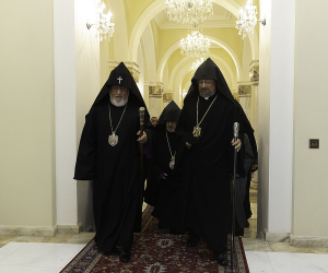Constantinople Patriarch Mashalian in Armenia for Reconsecration of Holy Miuron