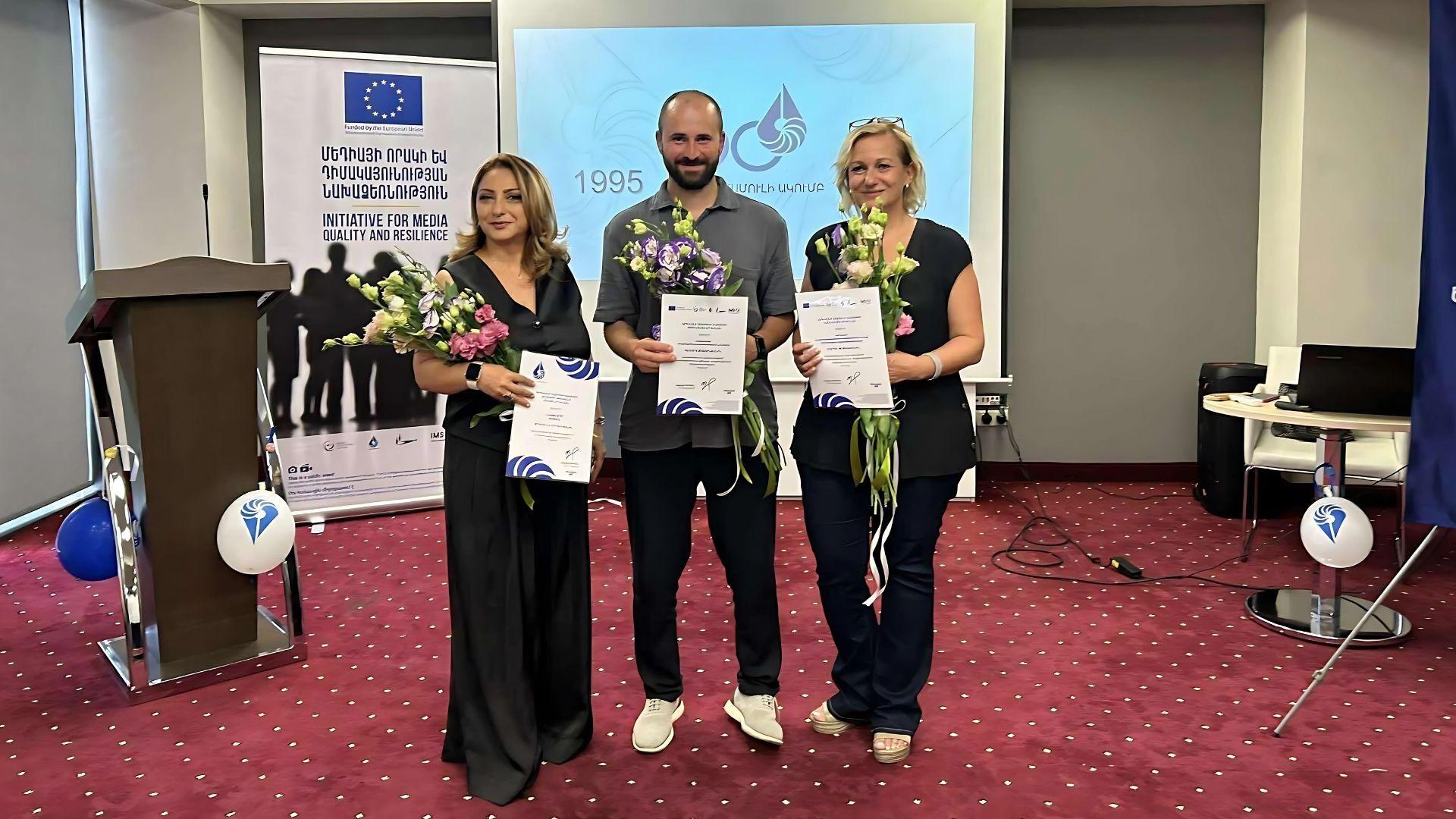 Hetq Director Wins Yerevan Press Club Award