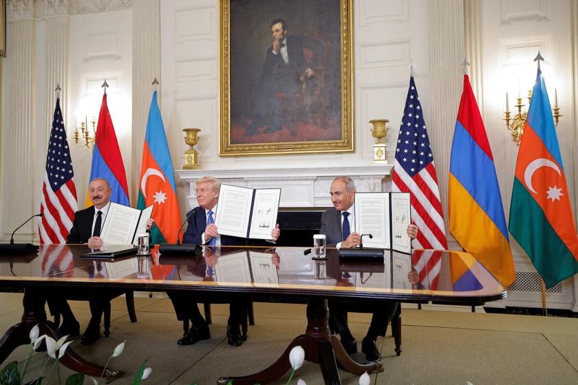 August 8: Pashinyan, Aliyev Sign “Peace Declaration” Witnessed by Trump
