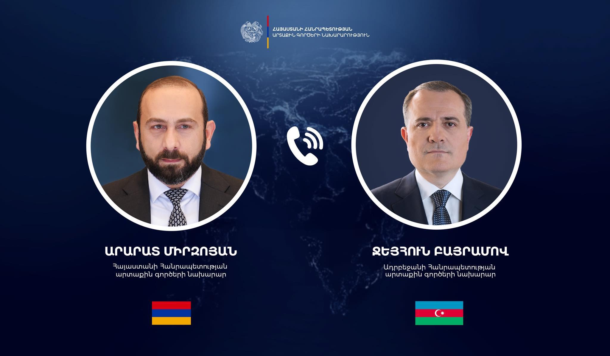 Արարատ Միրզոյանը հեռախոսազրույց է ունեցել Ադրբեջանի ԱԳ նախարարի հետ