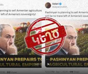 Փաշինյանի՝ Հայաստանի գյուղատնտեսությունը Թուրքիային վաճառելու մասին տեղեկությունները կեղծ են