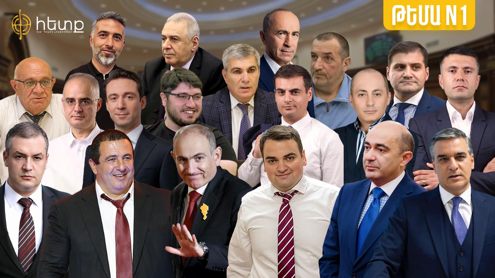 Թեմա համար 1. Ընտրապայքարին մասնակցող քաղաքական ուժերի անցյալն ու ներկան