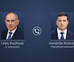 Նիկոլ Փաշինյանը հեռախոսազրույց է ունեցել Վոլոդիմիր Զելենսկիի հետ