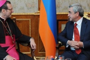 Президент РА попрощался с папским нунцием на Южном Кавказе
