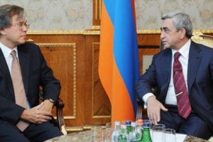 Սերժ Սարգսյանն ընդունել է Եվրոպական խորհրդարանի փոխնախագահի 
պատվիրակությանը