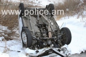 «Նիվան» գլխիվայր շրջվել է. զոհեր և վիրավորներ չկան