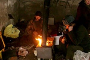 The Homeless Pray to Survive the Winter